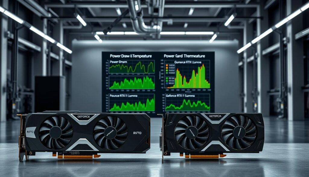 RTX 5070 and RTX 5070 Ti power consumption and thermal performance comparison