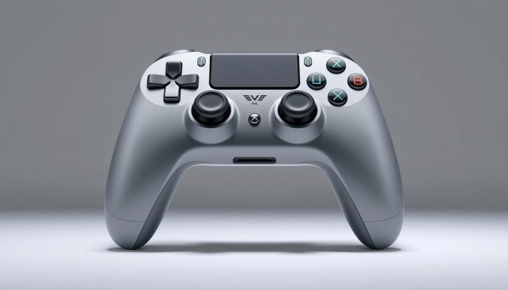 A sleek and modern DualSense controller, rendered in high detail with a soft, directional lighting setup that accentuates its striking design. The controller is presented against a neutral, minimalist background, allowing it to take center stage. The textured grips, metallic accents, and smooth curves of the controller create a premium, high-quality aesthetic. The overall mood is one of sophistication and elegance, reflecting the importance of quality gaming accessories. A sleek and modern DualSense controller, rendered in high detail with a soft, directional lighting setup that accentuates its striking design. The controller is presented against a neutral, minimalist background, allowing it to take center stage. The textured grips, metallic accents, and smooth curves of the controller create a premium, high-quality aesthetic. The overall mood is one of sophistication and elegance, reflecting the importance of quality gaming accessories.